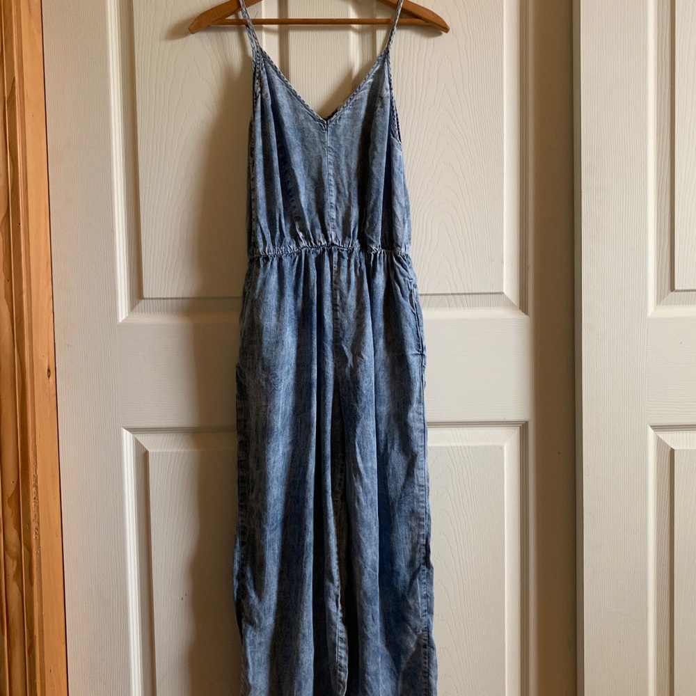 Cotton denim jumpsuit